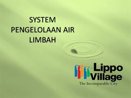 System Pengelolaan Air Limbah - Lippo Karawaci